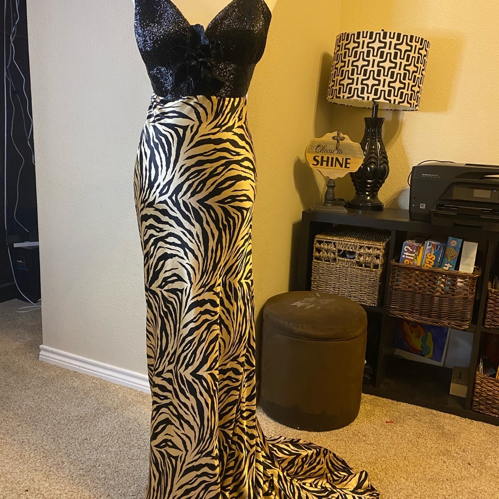Classic Animal Print Gown